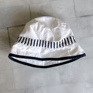 Patachou Baby Boys Navy & White Striped Cotton Sun Hat